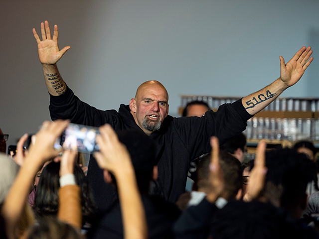 Pennsylvania Lt. Gov. John Fetterman, Democratic candidate for U.S. Senate, thanks support