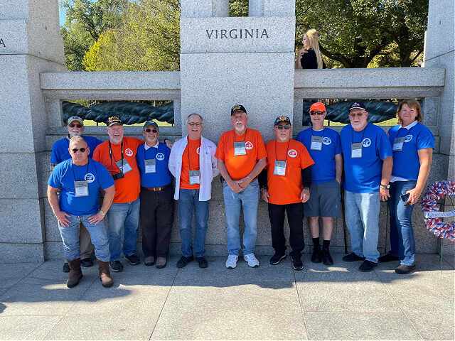 Fifteen veterans returned to Bedford, Virginia, after visiting Washington, DC, through the