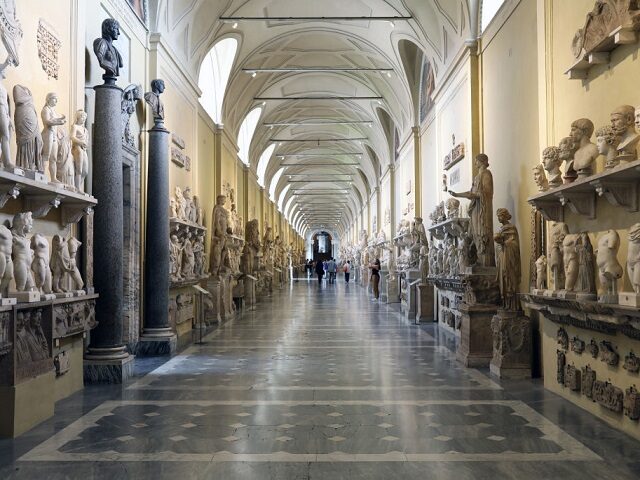 The sculptures of the Chiaramonte Gallery in the Vatican Museums. (Photo by Marco Di Lauro/Getty Images)