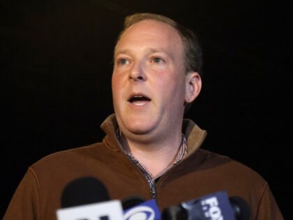 Congressman Lee Zeldin holds a press conference near his home in Shirley, New York, where
