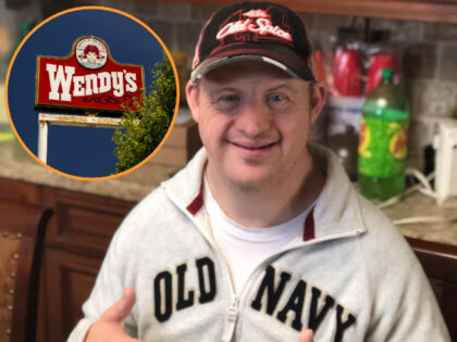 Danny Peek, a man with Down syndrome fired after working 20 years at Wendy’s, was reinstated but has apparently decided to retire (Facebook/Cona Young Turner / Inset: David Paul Morris/Bloomberg via Getty Images)