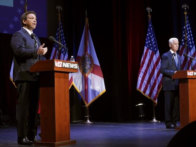Florida's Republican Gov. Ron DeSantis and his Democratic opponent Charlie Crist take