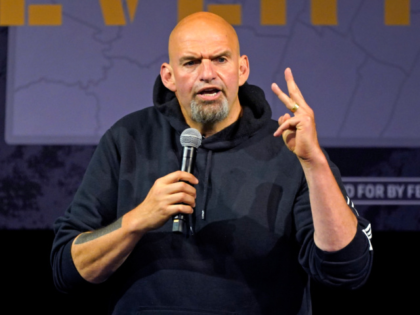 Pennsylvania Lt. Gov. John Fetterman, the Democratic nominee for the state's U.S. Senate seat, speaks during a rally in Erie, Pa., on Aug. 12, 2022. Fetterman says he has agreed to an Oct. 25 televised debate against his Republican rival, Dr. Mehmet Oz. (AP Photo/Gene J. Puskar, File)