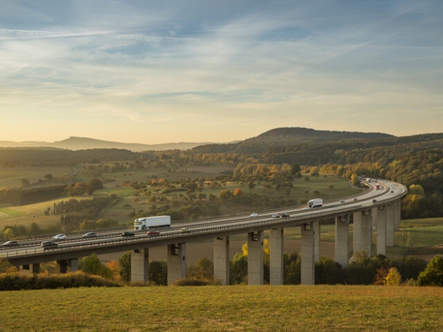 Vinxtbachtalbrücke in the Eifel region (autumn) - North Rhine-Westphalia, Germany