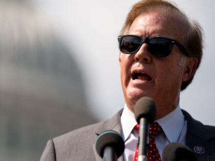 Representative Randy Weber, a Republican from Texas, speaks during a news conference outside the U.S. Capitol in Washington, D.C., U.S., on Monday, Aug. 23, 2021. President Biden's $4.1 trillion economic agenda, after early progress in the Senate, now faces a crucial test this week in the U.S. House, where Speaker …