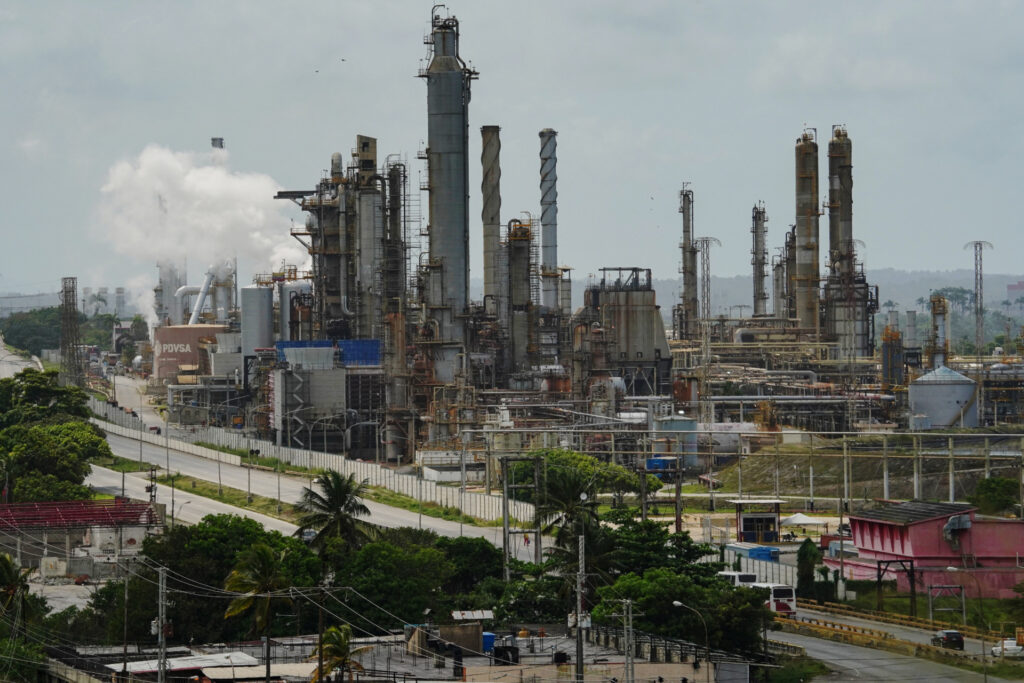 The Petroleos de Venezuela SA (PDVSA) El Palito refinery in El Palito, Venezuela, on Wednesday, March 9, 2022. The prospect that the U.S. could ease sanctions on Venezuela's state oil producer to offset Russia's cutoff from global markets has observers wondering how much crude the South American nation is able to add to a market roiled by the war in Ukraine. Photographer: Manaure Quintero/Bloomberg via Getty Images