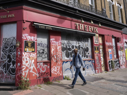 Graffiti covered closed down pub The Fox in Haggerston on 19th May 2022 in London, United Kingdom. Due to changing habits of drinkers, the economic downturn which was compounded during the coronavirus pandemic, many pubs have had to close. Pubs have been particulalry hit hard during the recession with many …