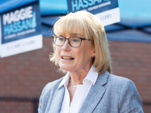DOVER, NH - SEPTEMBER 10: Incumbent Democratic Senate candidate, U.S. Sen. Maggie Hassan (