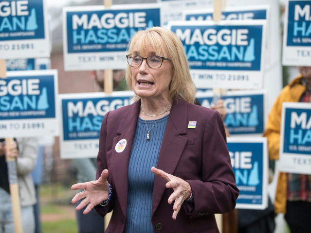 NEWFIELDS, NH - SEPTEMBER 13: Incumbent Democratic Senate candidate, U.S. Sen. Maggie Hass