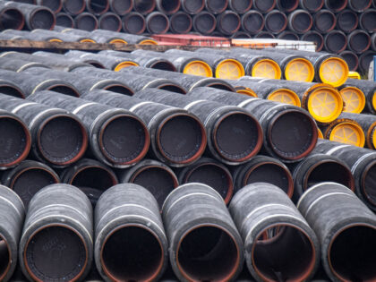 27 September 2022, Mecklenburg-Western Pomerania, Lubmin: Unused pipes for the Nord Stream