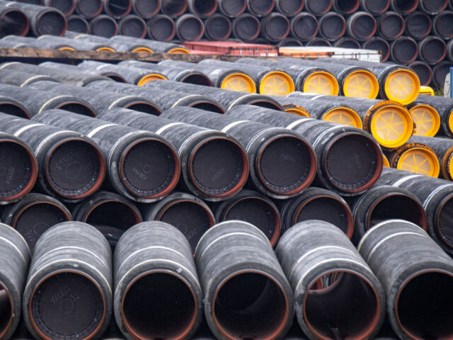 27 September 2022, Mecklenburg-Western Pomerania, Lubmin: Unused pipes for the Nord Stream