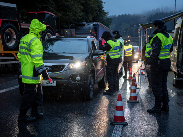 MOSTY U JABLUNKOVA, CZECH REPUBLIC - SEPTEMBER 29: The Czech police launches checks on the