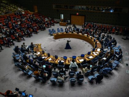 A general view shows a United Nations Security Council meeting at the UN headquarters in New York on September 30, 2022. - Swedish authorities said on September 29 a fourth leak was detected in the undersea pipelines linking Russia to Europe following what NATO described as an act of sabotage. …