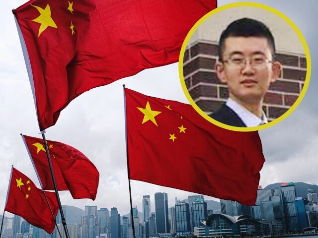 HONG KONG, CHINA - OCTOBER 01: People wave with a flag of China to celebrate China Nationa