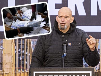 John Fetterman, lieutenant governor of Pennsylvania and Democratic senate candidate, speaks during a campaign rally in Pittsburgh, Pennsylvania, US, on Saturday, Oct. 1, 2022. Fetterman and Republican Senate candidate Mehmet Oz are running to replace Republican Senator Pat Toomey, who is retiring. The outcome of the race could decide which party …