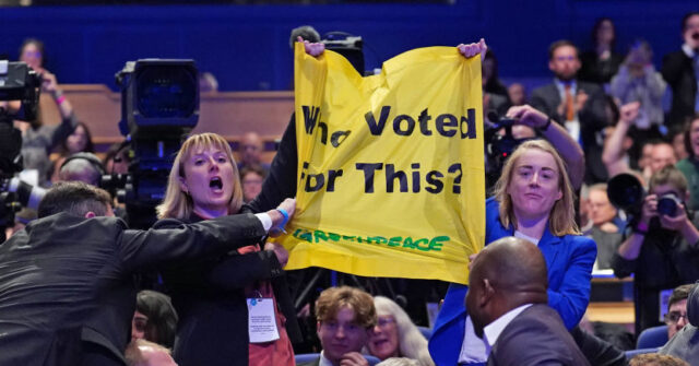 Anti-Fracking Protesters Disrupt UK PM Liz Truss’s Leadership Speech