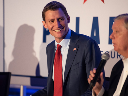 Republican candidate for U.S. Senate Blake Masters smiles as Sen. Lindsey Graham (R-SC) sp