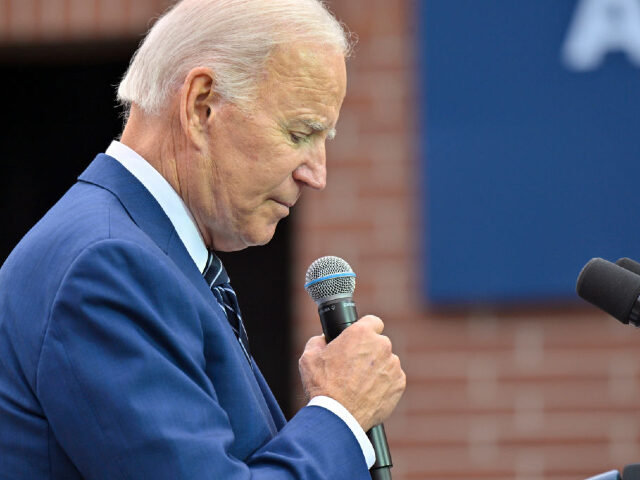 Irvine, CA - October 14: President Joe Biden delivers a speech about health care at Irvine