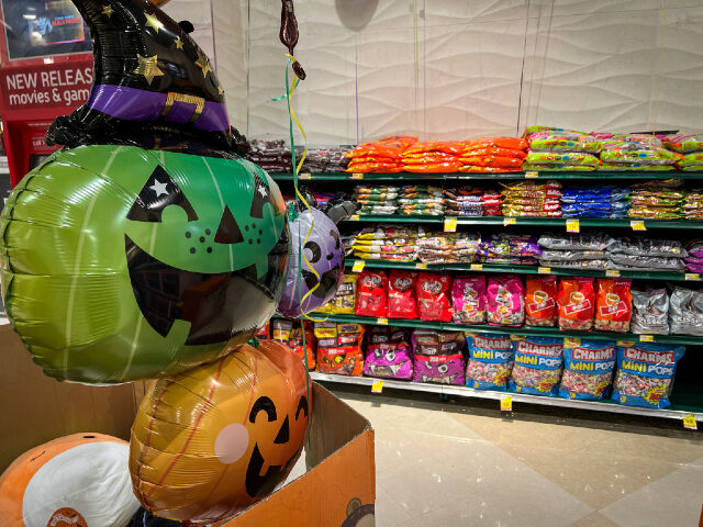 WASHINGTON, DC - OCTOBER 17: Halloween candy is for sale at a Harris Teeter grocery store