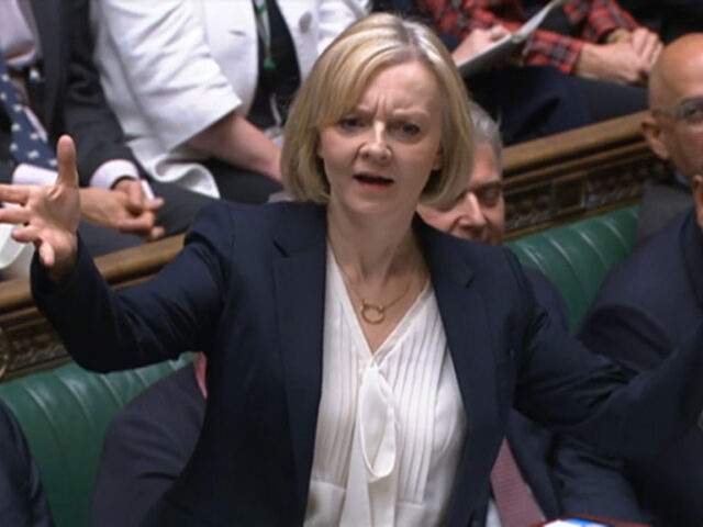 Prime Minister Liz Truss speaks during Prime Minister's Questions in the House of Com
