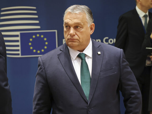 Prime Minister of Hungary Viktor Orbán at the European Council during the second day of t
