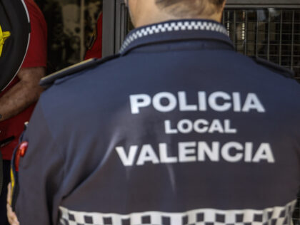 VALENCIA, SPAIN - MAY 31: Valencia Municipal Police officers demonstrate a sonic cannon applied to the protection of crowds and public spaces as part of the European S4ALLCITIES project, at the Local Police Headquarters, on 31 May, 2022 in Valencia, Valencian Community, Spain. The Smart Spaces Safety and Security for …