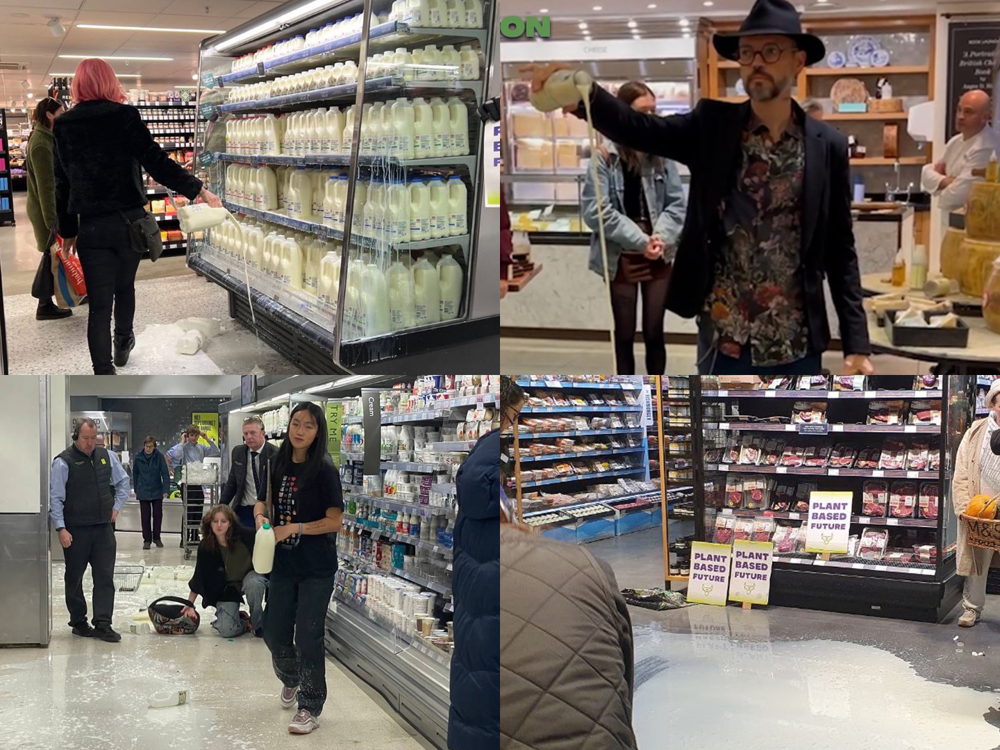 WATCH: 'Animal Rebellion' Vegans Pour Milk Out in UK Supermarkets - Vimarsana News