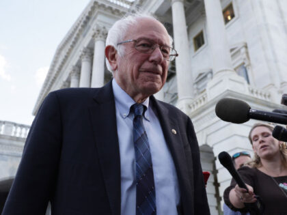 WASHINGTON, DC - SEPTEMBER 27: U.S. Sen. Bernie Sanders (I-VT) leaves the U.S. Capitol aft