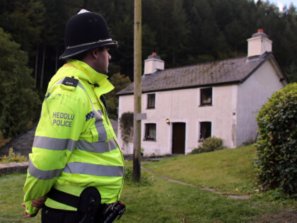 MACHYNLLETH, WALES - OCTOBER 04: Police search Mark Bridger's house in the village of Ceinws as the hunt for missing April Jones continues on October 4, 2012 near Machynlleth, Wales. April Jones, a five-year-old girl was abducted from outside her house on Monday night. Police have arrested 46-year-old Mark Bridger …