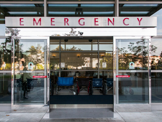 Sliding doors of emergency room in hospital