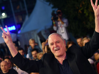 British actor John Cleese arrives for the 23rd Sarajevo Film Festival late on August 16, 2017, where he is to receive the 'Honorary Heart Of Sarajevo' award for his "extraordinary contribution" to film. / AFP PHOTO / ELVIS BARUKCIC (Photo credit should read ELVIS BARUKCIC/AFP via Getty Images)