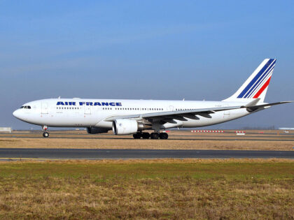 A picture taken on January 30, 2009 at the Roissy Charles de Gaulle airport, near Paris, shows the Air France passenger jet which dropped off radar over the Atlantic with 228 passangers on June 1, 2009. The plane AF447 disappeared after taking off from Brazil. Air traffic control lost contact …