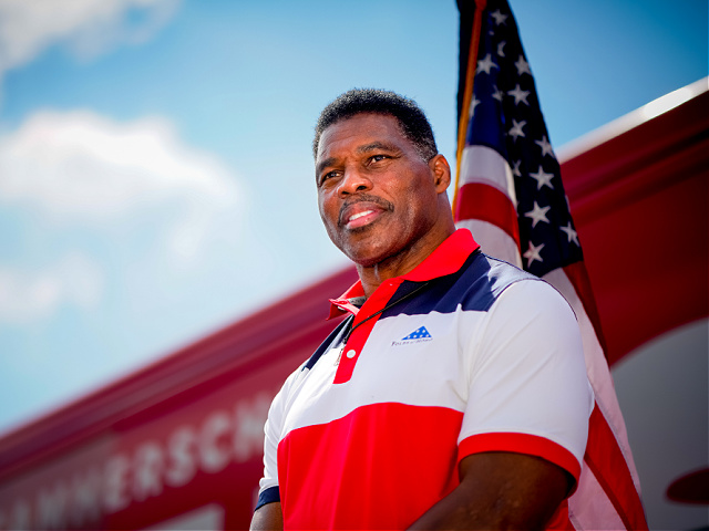 Herschel Walker, US Republican Senate candidate for Georgia, during a campaign event in Carrollton, Georgia, US, on Tuesday, Oct. 11, 2022. The Walker-Warnock contest is one of the pivotal races in the battle for control of the Senate. Photographer: Ben Hendren/Bloomberg via Getty Images
