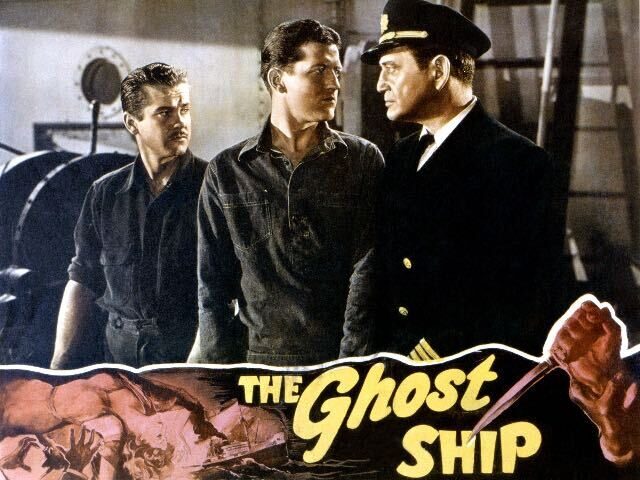 The Ghost Ship, lobbycard, center and right, Russell Wade, Richard Dix, 1943. (Photo by LM