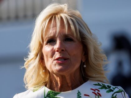 President Biden Hosts Fourth Of July Event With Military Families Celebrating Independence Day US First Lady Jill Biden speaks during a Fourth of July event on the South Lawn of the White House in Washington, D.C., US, on Monday, July 4, 2022. President Joe Biden said he spoke with officials …