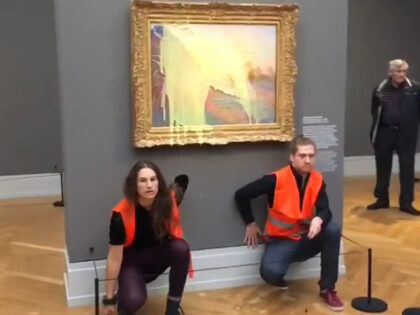 The incident occurred on Snunday at the Museum Barberini in Potsdam, Germany, when two members of the group Lezte Generation (Last Generation) doused Claude Monet’s “Les Meules” painting in mashed potatoes before gluing themselves to the wall. The 130-year-old painting is reportedly worth $111 million.