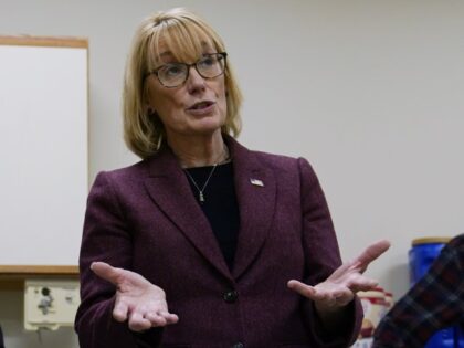 Election 2022 New Hampshire Senate Sen. Maggie Hassan, D-N.H., during a campaign stop, Tuesday, Oct. 11, 2022, in Rochester, N.H. Sen. Hassan is facing Republican candidate for U.S. Senate Don Bolduc in the November election. (AP Photo/Charles Krupa)