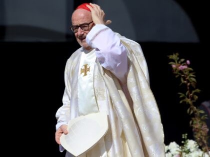 VATICAN CITY, VATICAN - APRIL 17: Cardinal Michael Czerny attends the Easter Mass in St. P