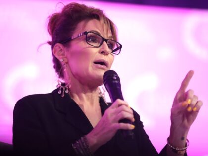 Former Governor Sarah Palin speaking with attendees at the 2021 Young Women's Leadership Summit hosted by Turning Point USA at the Gaylord Texan Resort & Convention Center in Grapevine, Texas. (Gage Skidmore)