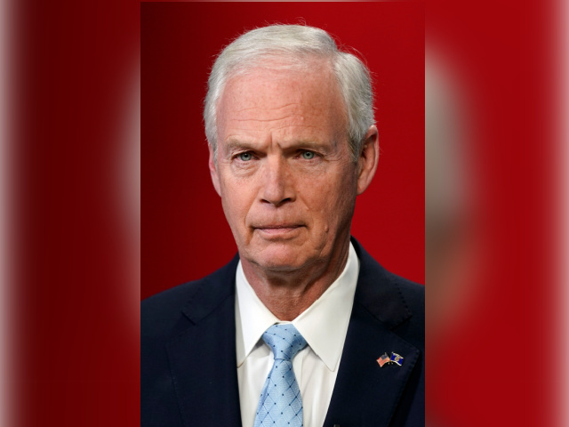 U.S. Sen. Ron Johnson, R-Wis., waits before a televised debate with Democratic challenger