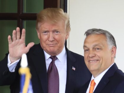 President Donald Trump welcomes Hungarian Prime Minister Viktor Orban to the White House in Washington, Monday, May 13, 2019. (Manuel Balce Ceneta/AP)