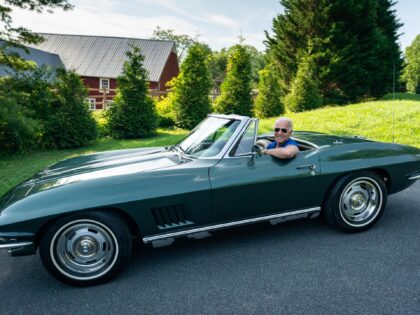 The White House on Monday released a photo of President Joe Biden driving a classic Corvet