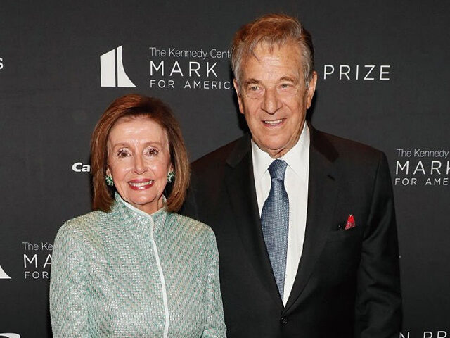 WASHINGTON, DC - APRIL 24: Nancy Pelosi and Paul Pelosi attend the 23rd Annual Mark Twain