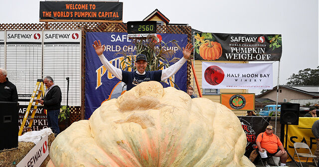 Video man grows 2 560 pound pumpkin sets record at championship