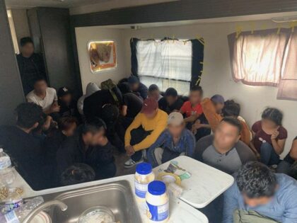 Ysleta Station agents find 41 migrants in a travel trailer stash house. (U.S. Border Patrol/El Paso Sector)