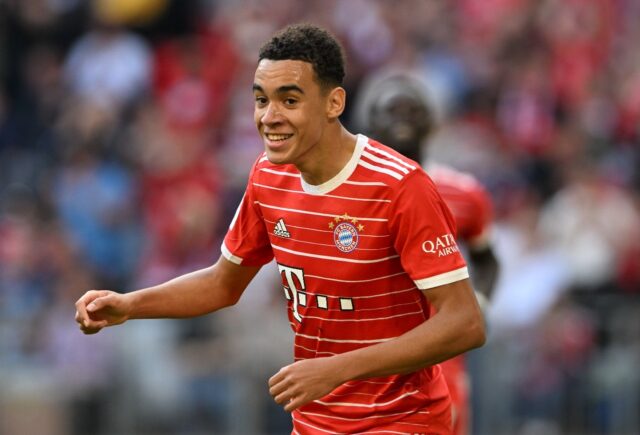 Bayern's teenage forward Jamal Musiala scored his seventh goal of the season