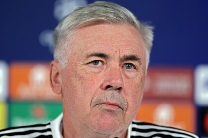 Real Madrid coach Carlo Ancelotti gives a press conference ahead of the Shakhtar Donetsk clash