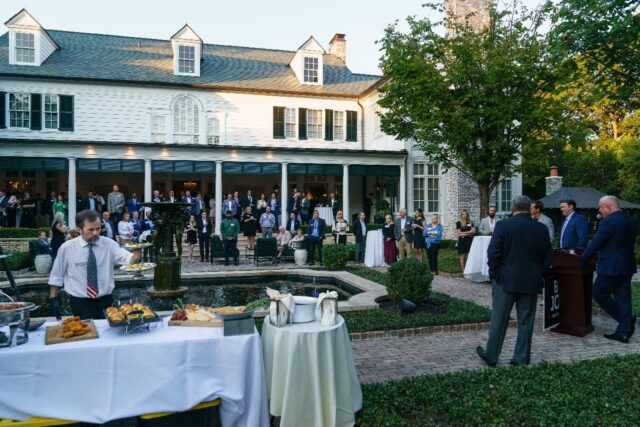 Some residents of Atlanta suburb Buckhead at a fundraising event on October 13, 2022 belie