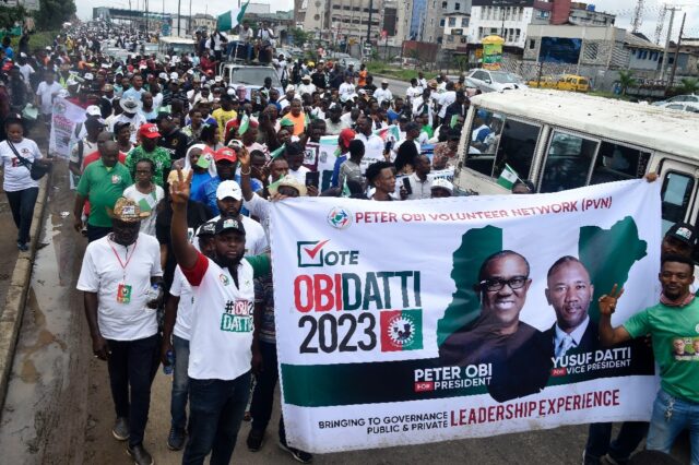 Supporters of Labour Party candidate Peter Obi say he presents an alterantive to the two m