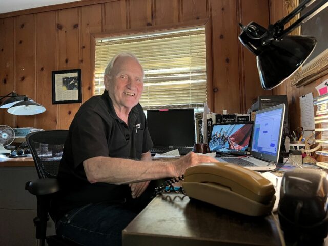 US physicist John Clauser poses in his home in Walnut Creek, California, on October 4, 202